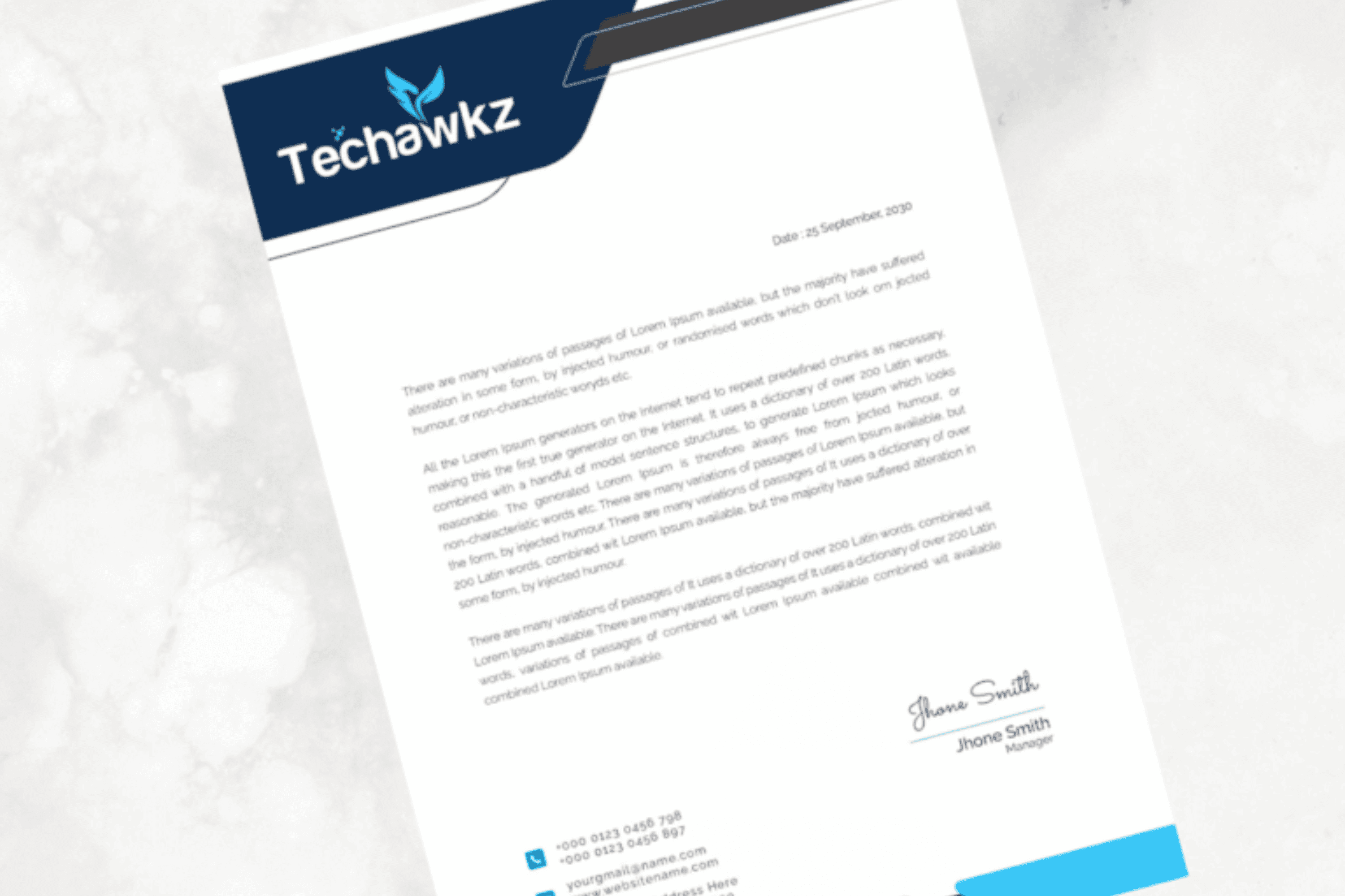 Techawkz Letterhead